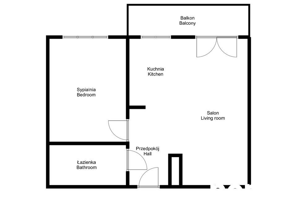 Mieszkanie 2 pokojowe | 47,75 m2, ul. Włókniarzy - Mieszkanie - Sprzedaż - Wrocław, Fabryczna / Stabłowice