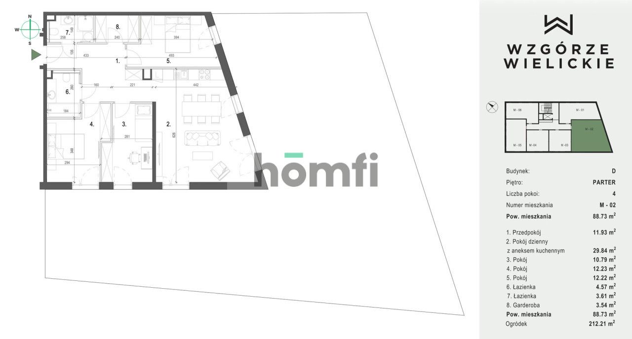 Comfortable 4-room apartment with a large garden - Квартира - Продаж - Wielicki, Wieliczka