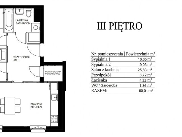 JASNE 3 POK Z KLIMATYZACJĄ | UL. BOCHENKA | PARKING PODZIEMNY | DUŻY BALKON | KOMÓRKA - Mieszkanie - Sprzedaż - Kraków, Podgórze