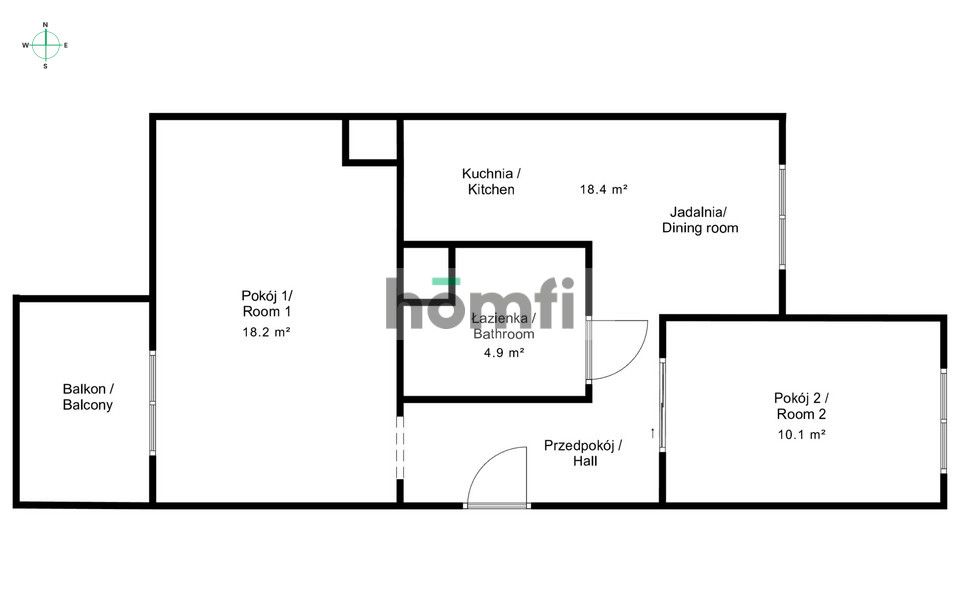 Ready to move in, 2 rooms – Bończyk, K. Wielkiego - Apartment - Rent - Mysłowice, Janów Miejski