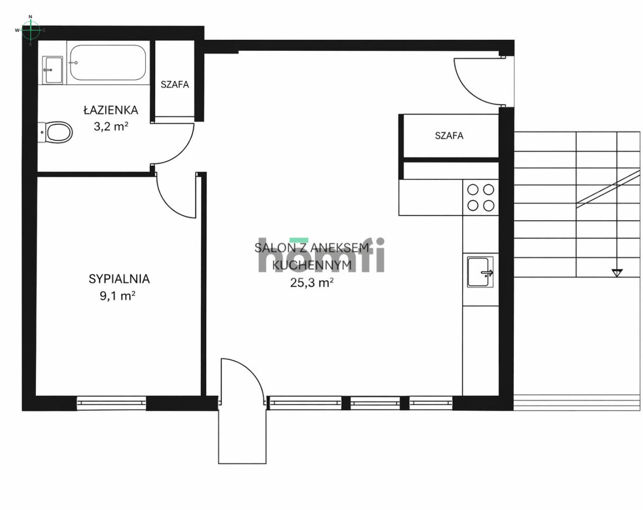2 pokoje 38 m² | Ochota Rakowiec | Jasne - Mieszkanie - Wynajem - Warszawa, Ochota / Rakowiec