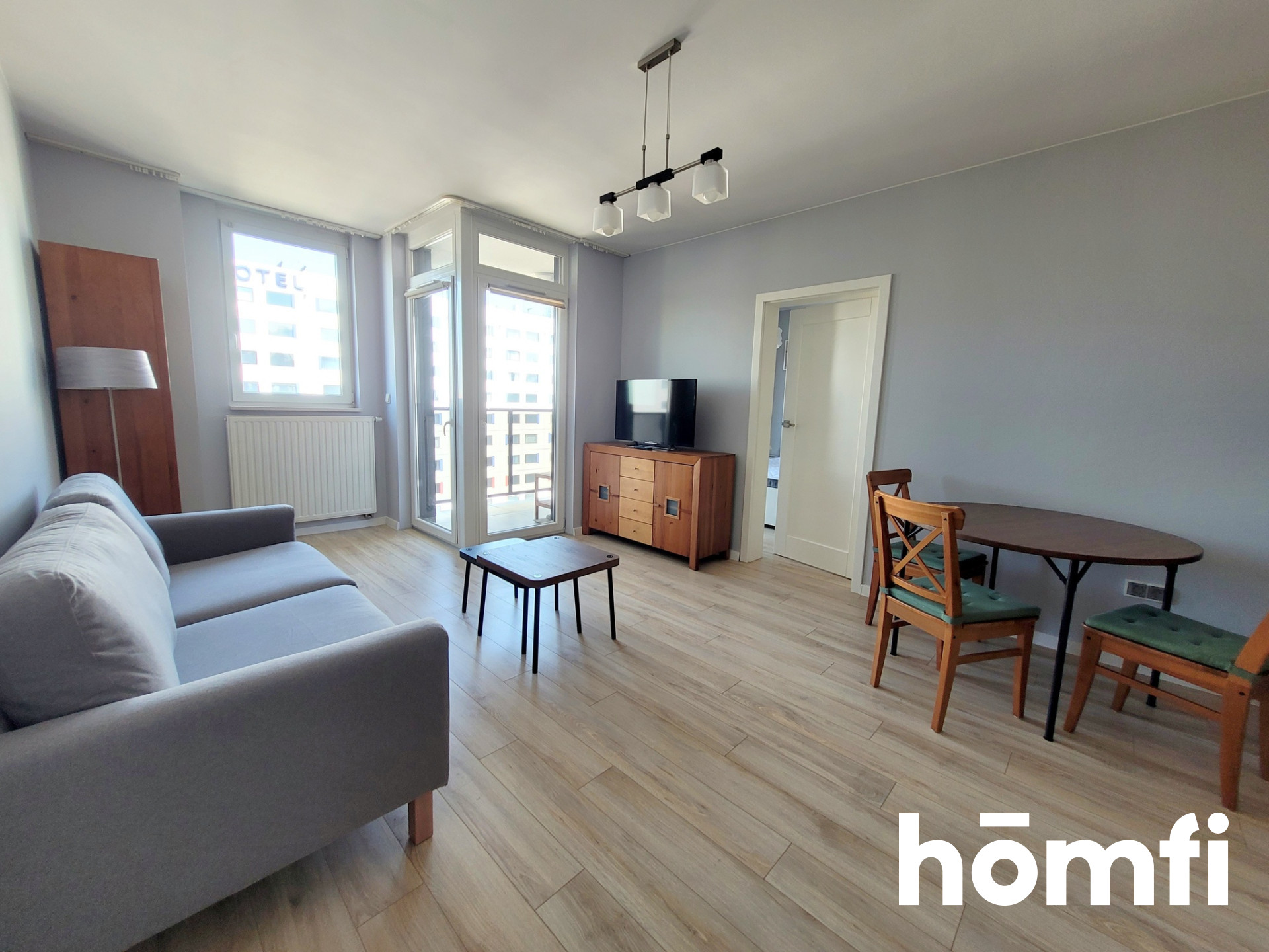 3-room apartment on 9th floor near Sky Tower City Center - Apartment - Rent - Wrocław, Krzyki
