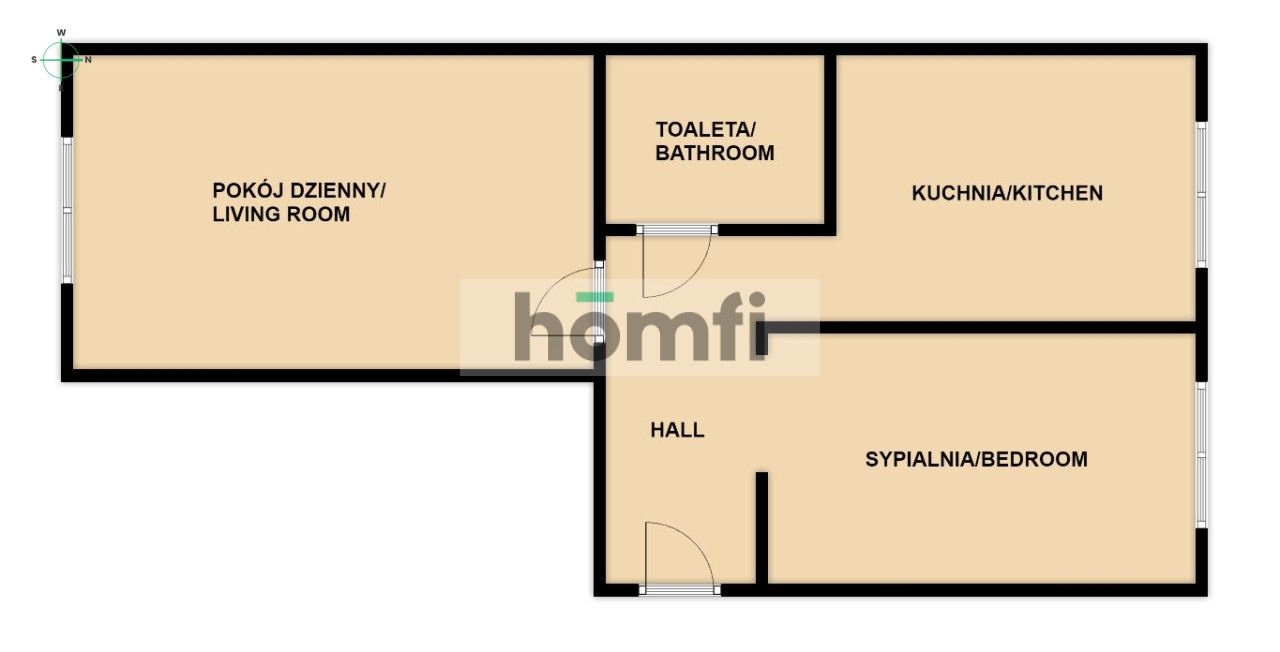2 rooms next to Wola Business Center| 46m2 - Apartment - Rent - Warszawa, Wola / Młynów