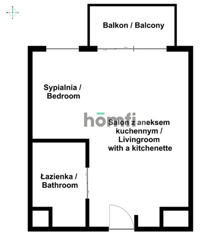 Luxury studio apartment, balcony, parking, KL- Chlebova - Квартира - Продаж - Gdańsk, Śródmieście