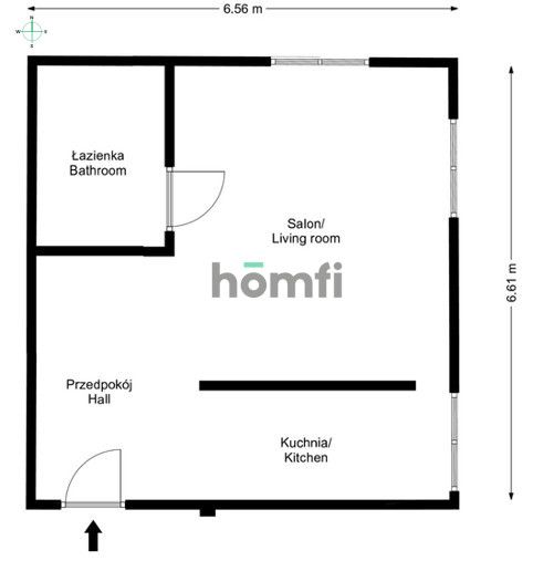 Spacious studio flat at Mozarta street - Квартира - Оренда - Kraków, Krowodrza / Prądnik Biały