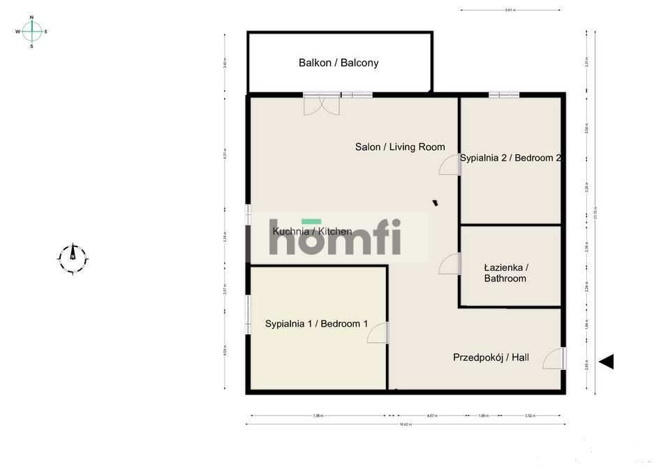 3 ROOMS CHEŁMOŃSKIEGO | GARAGE | BALCONY| IKEA - Apartment - Rent - Kraków, Krowodrza / Bronowice Wielkie