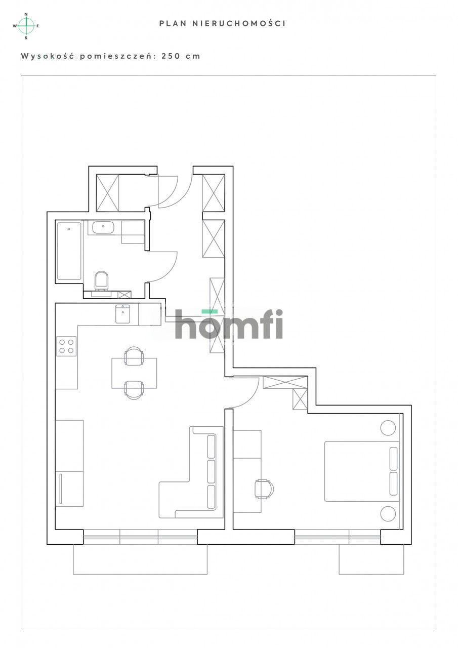 Bright, 2 room apartment, Ks. Meiera street/ Prądnik Biały/ Górka Narodowa - Квартира - Оренда - Kraków, Krowodrza / Prądnik Biały