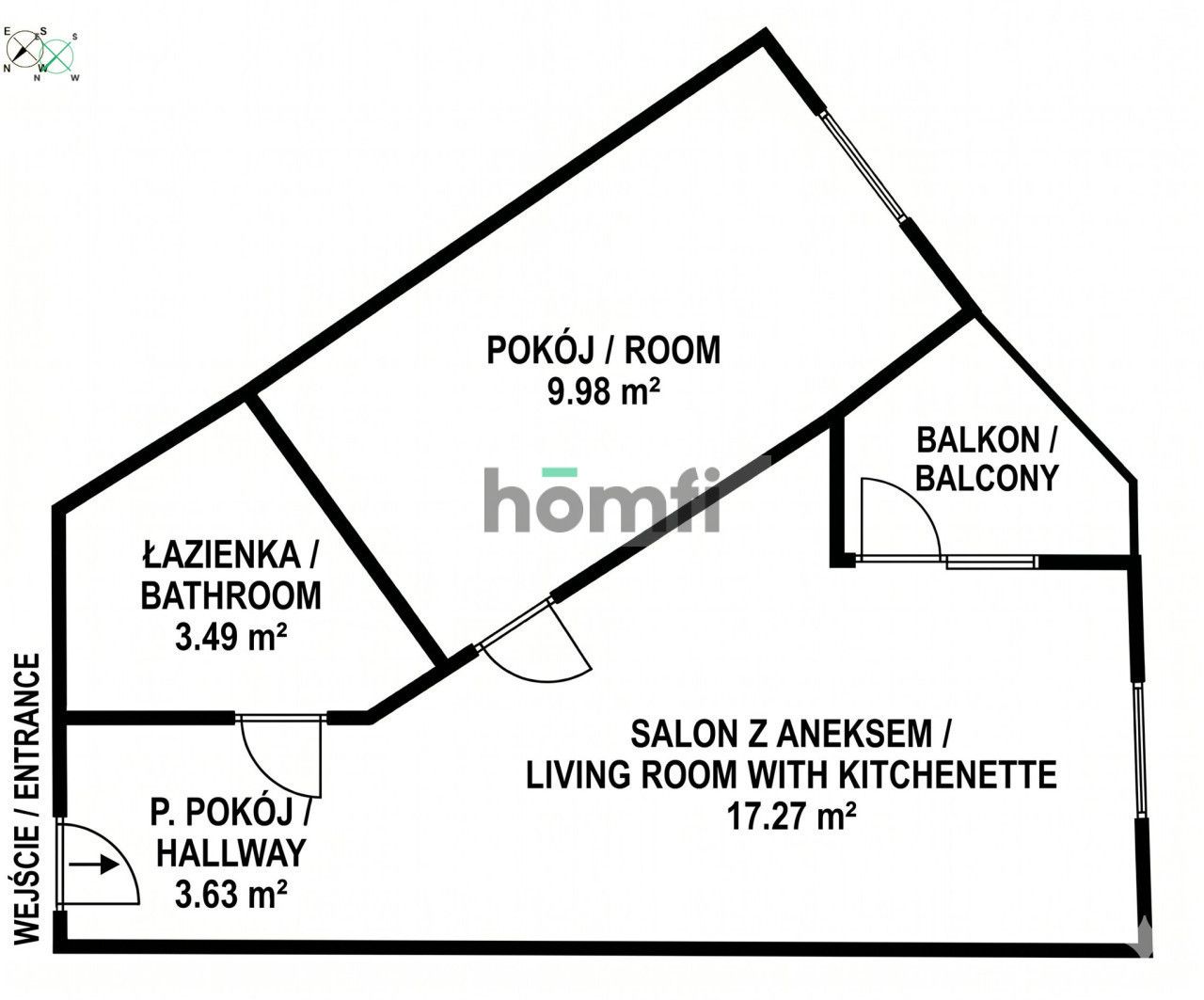 Przytulne 2 pokoje blisko centrum (34 m²) | Mogilska 120 - Mieszkanie - Wynajem - Kraków, Śródmieście / Grzegórzki