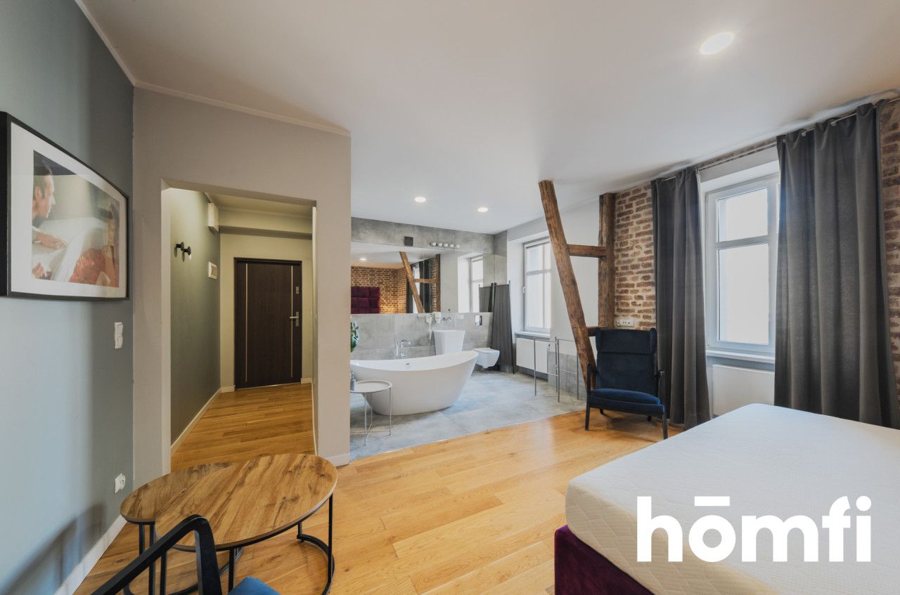 Modern Loft Studio with Open Bathroom | High Standard | Unique Design - Apartment - Rent - Poznań, Stare Miasto