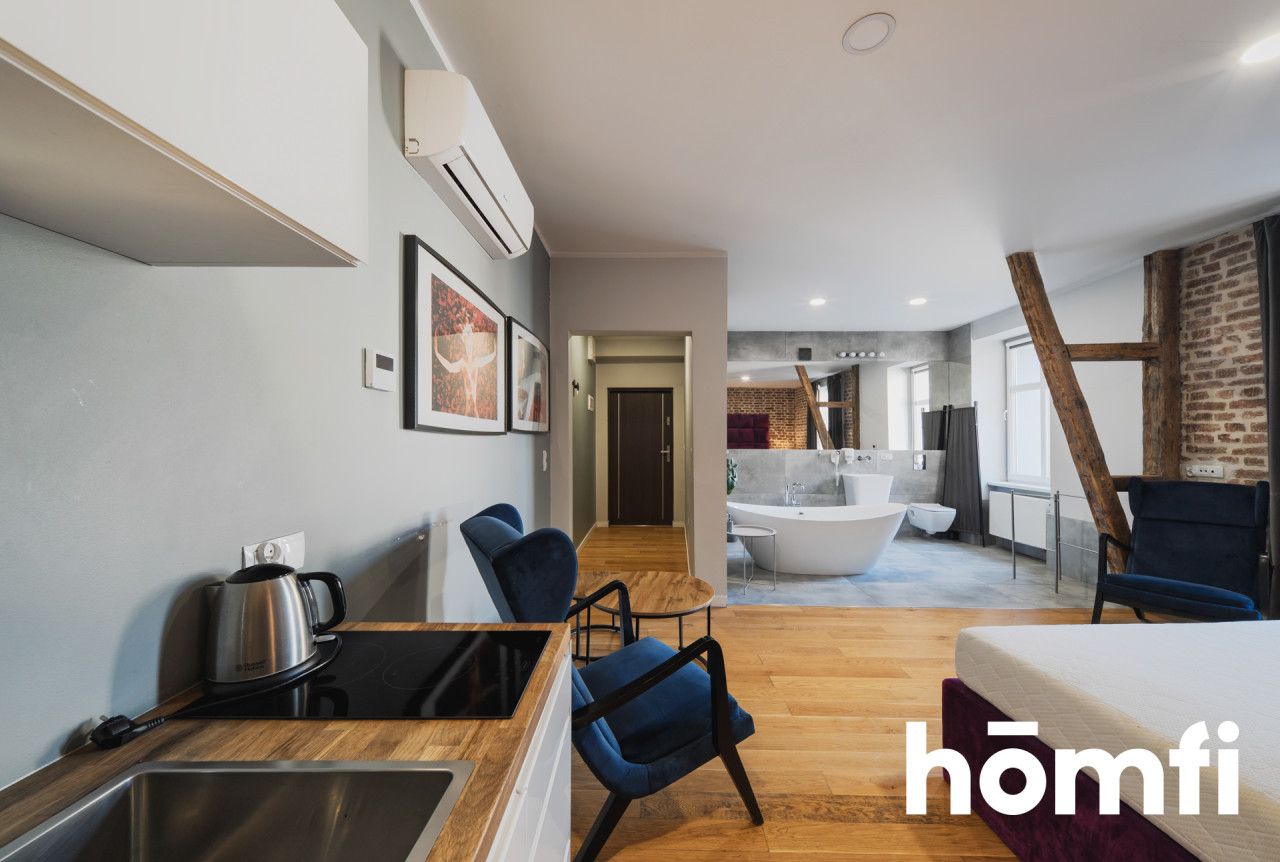 Modern Loft Studio with Open Bathroom | High Standard | Unique Design - Apartment - Rent - Poznań, Stare Miasto