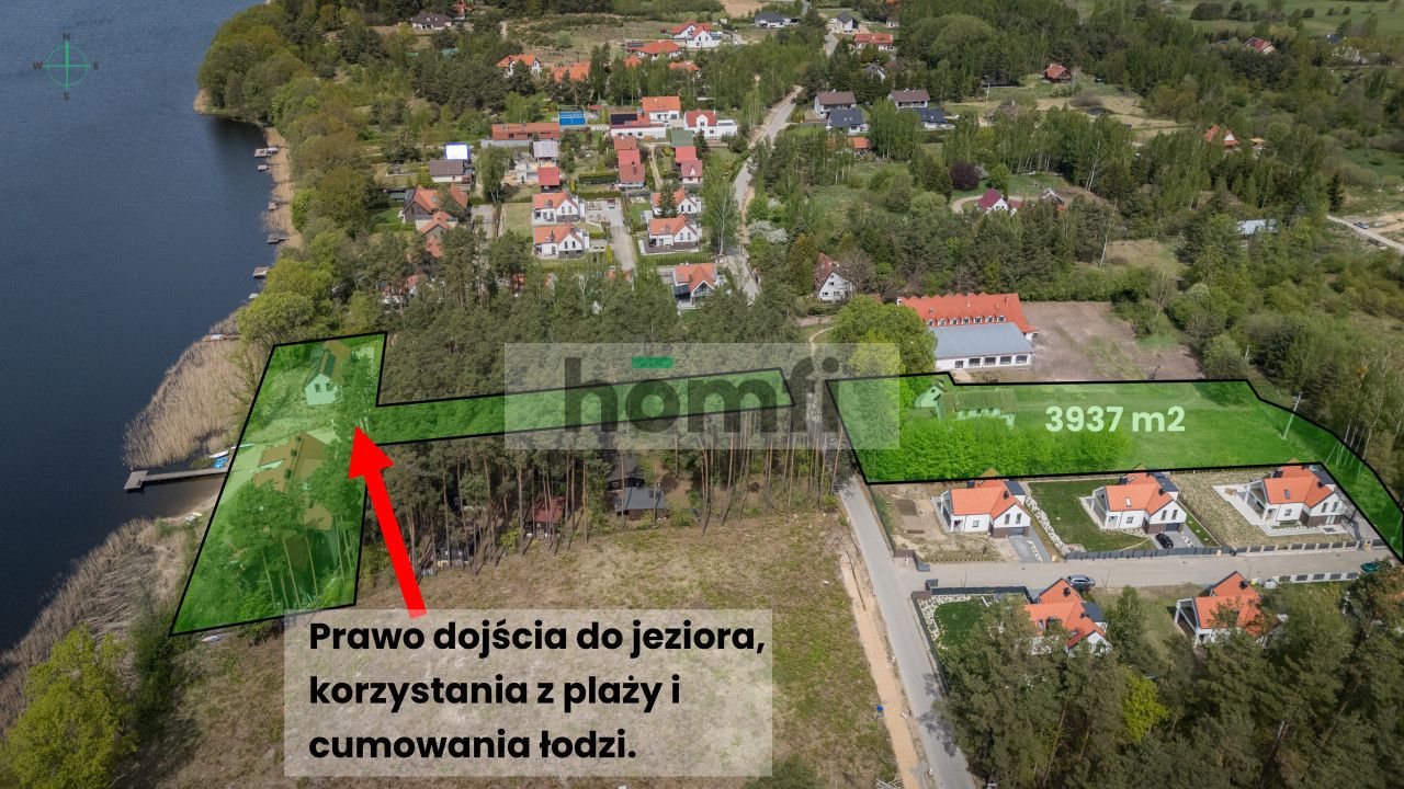 Działka pod inwestycję z prywatną plażą i pomostem - Działka - Sprzedaż - Olsztyński, Stawiguda / Tomaszkowo