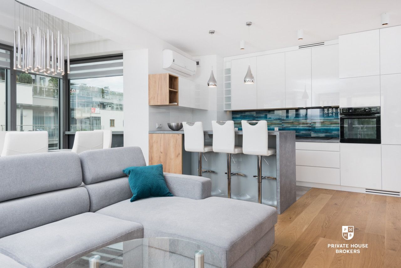 Bright and air-conditioned 73m2 apartment at Wiślane Tarasy - Apartment - Rent - Kraków, Śródmieście / Grzegórzki