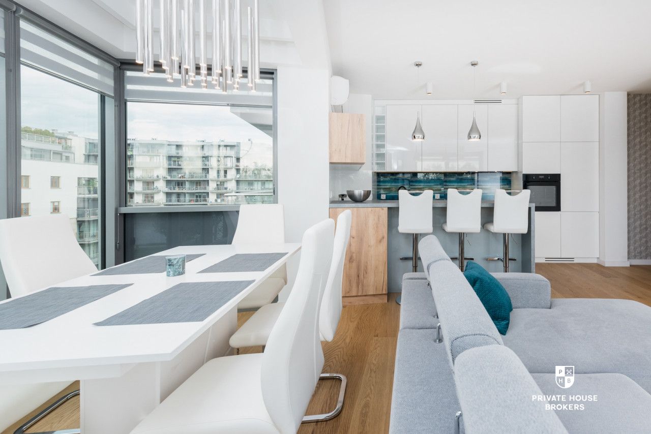 Bright and air-conditioned 73m2 apartment at Wiślane Tarasy - Apartment - Rent - Kraków, Śródmieście / Grzegórzki