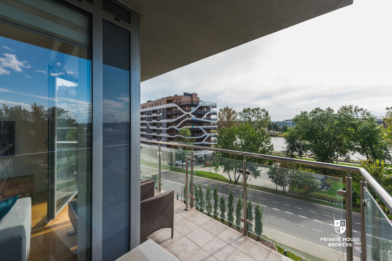 Bright and air-conditioned 73m2 apartment at Wiślane Tarasy - Apartment - Rent - Kraków, Śródmieście / Grzegórzki