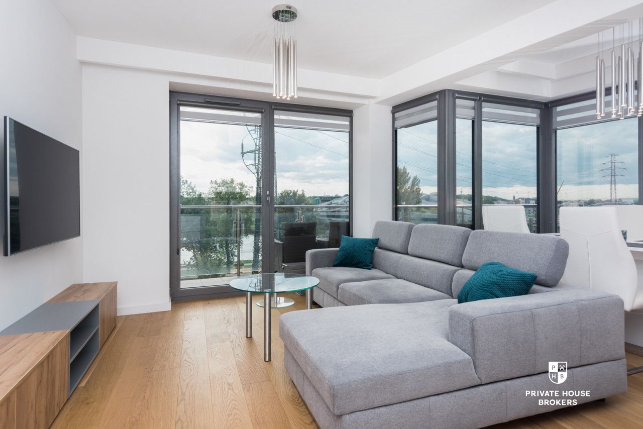 Bright and air-conditioned 73m2 apartment at Wiślane Tarasy - Apartment - Rent - Kraków, Śródmieście / Grzegórzki