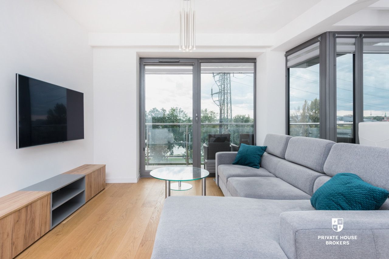 Bright and air-conditioned 73m2 apartment at Wiślane Tarasy - Apartment - Rent - Kraków, Śródmieście / Grzegórzki