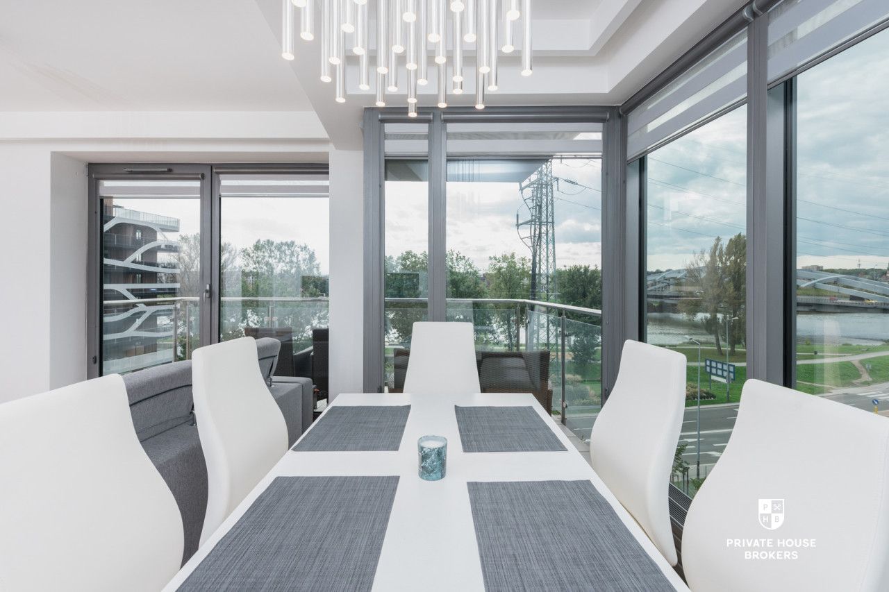 Bright and air-conditioned 73m2 apartment at Wiślane Tarasy - Apartment - Rent - Kraków, Śródmieście / Grzegórzki