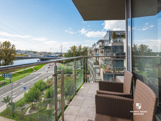 Bright and air-conditioned 73m2 apartment at Wiślane Tarasy - Apartment - Rent - Kraków, Śródmieście / Grzegórzki