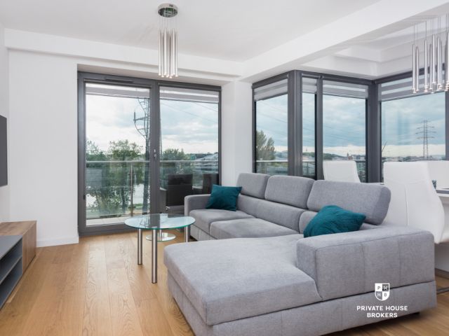 Bright and air-conditioned 73m2 apartment at Wiślane Tarasy - Apartment - Rent - Kraków, Śródmieście / Grzegórzki