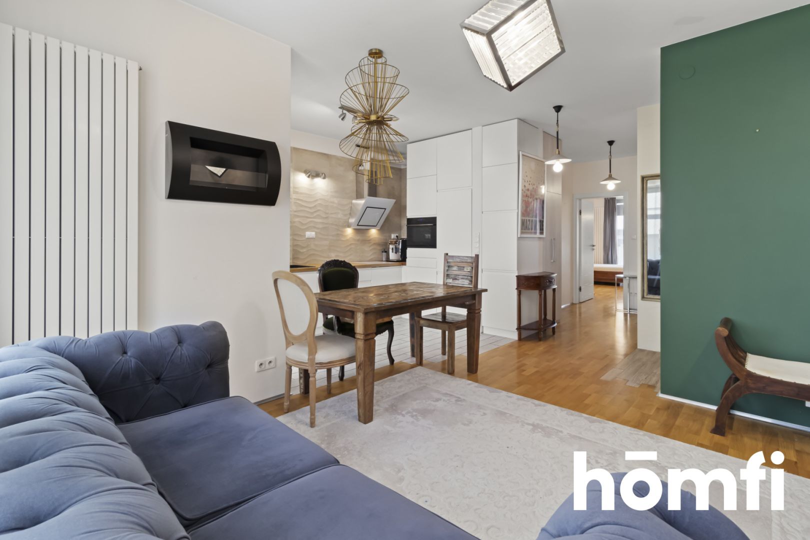 a spacious, three-room apartment with an area of 76.62 m² - Apartment - Rent - Warszawa, Śródmieście