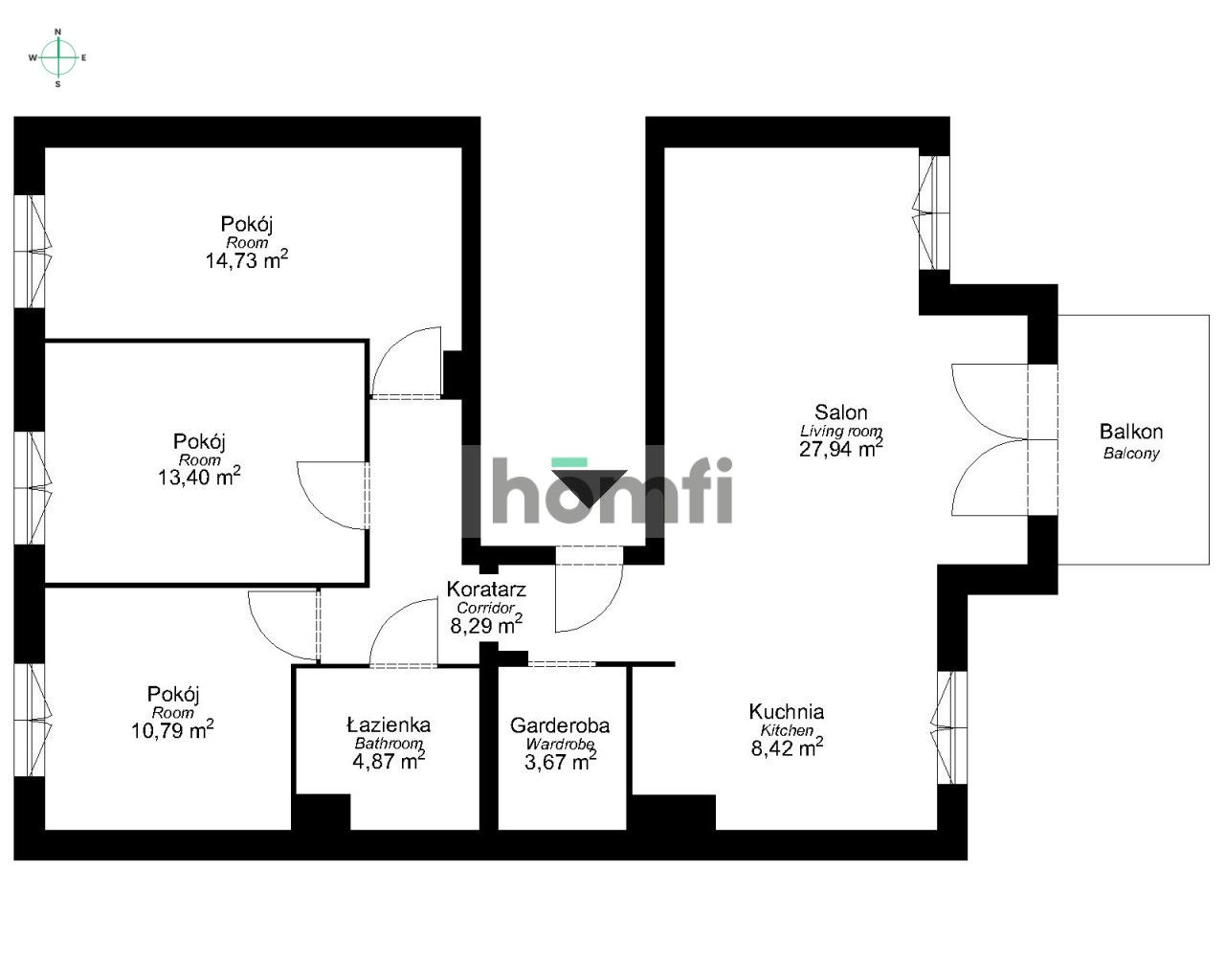 SŁAWIN - 4 rooms - RENT-FREE 92m2 - Apartment - Sale - Lublin, Sławin