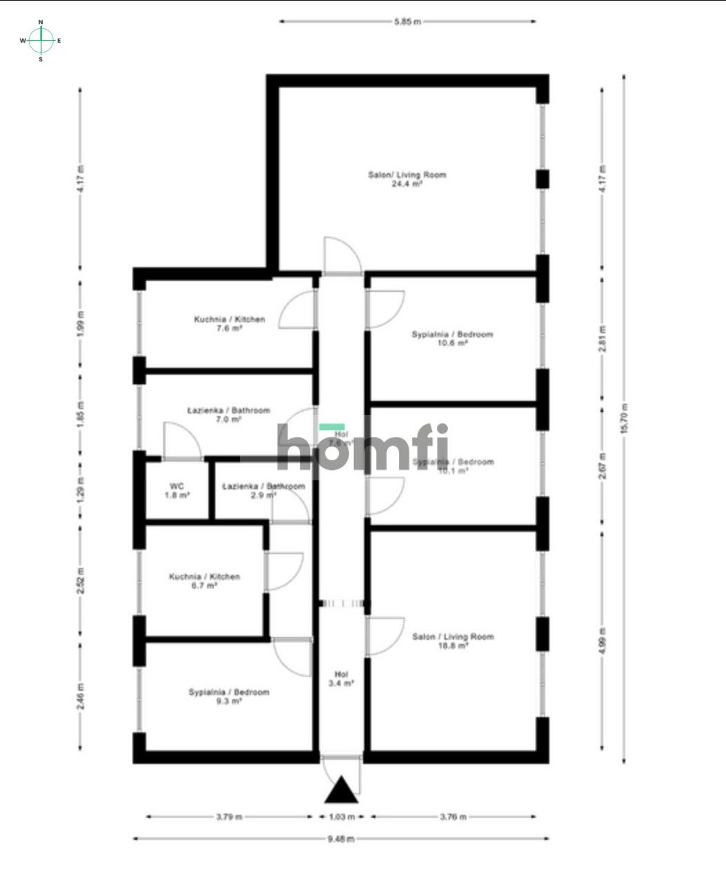 SPACIOUS APARTMENT WITH HUGE POTENTIAL - Apartment - Sale - Szamotulski, Szamotuły / Pamiątkowo