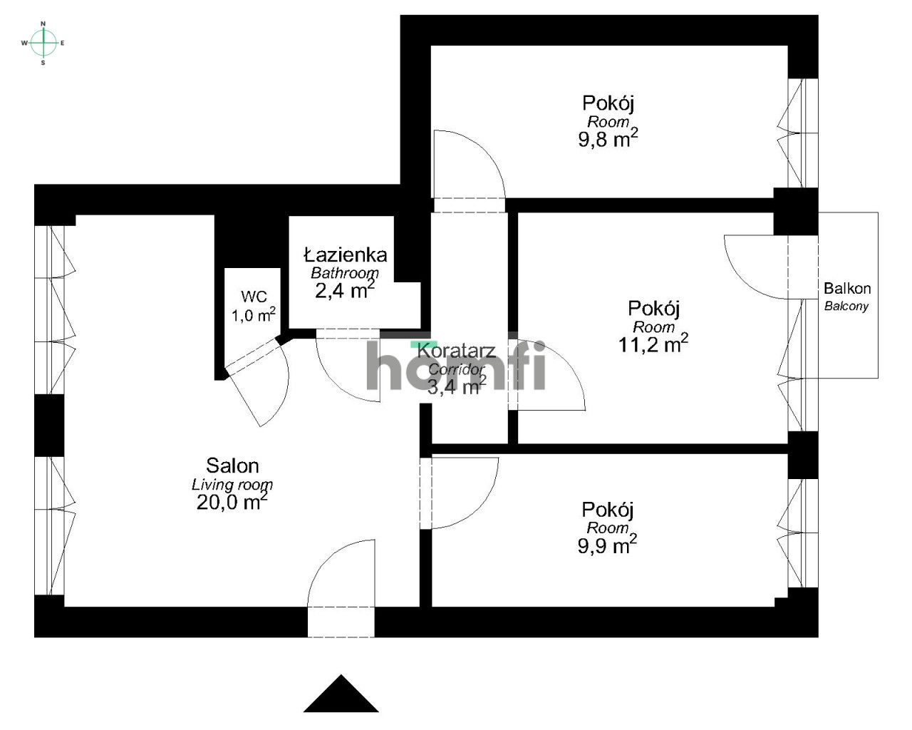 4 rooms with AIR CONDITIONING, Leonarda Street - LSM - Квартира - Оренда - Lublin, Rury