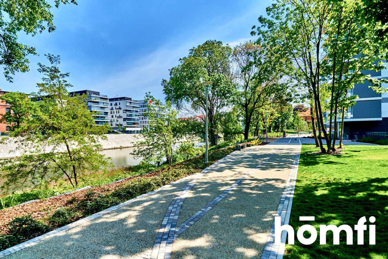 3-room 66.5 m2 with a 40 m2 terrace and a balcony / Centrum / Kępa Mieszczańska / River Point - Apartment - Rent - Wrocław, Śródmieście / Nadodrze