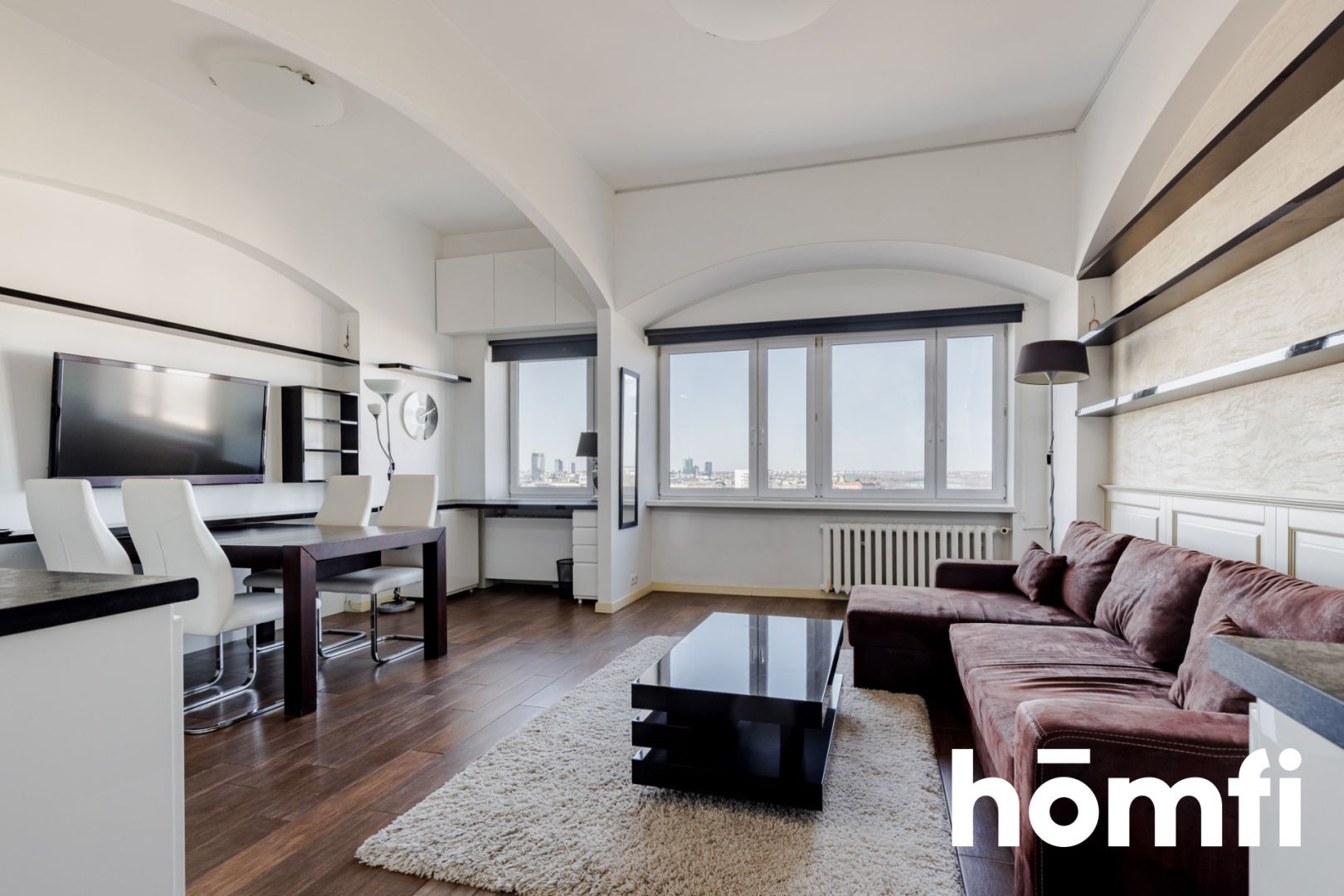 NOWOCZESNE STUDIO Z PANORAMĄ WARSZAWY/36m2/ - Mieszkanie - Wynajem - Warszawa, Śródmieście / Śródmieście Północne