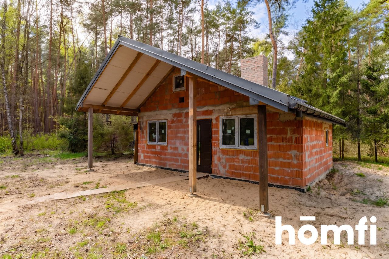 House under construction surrounded by forest – Łask area | 80 m² - House - Sale - Łaski, Łask