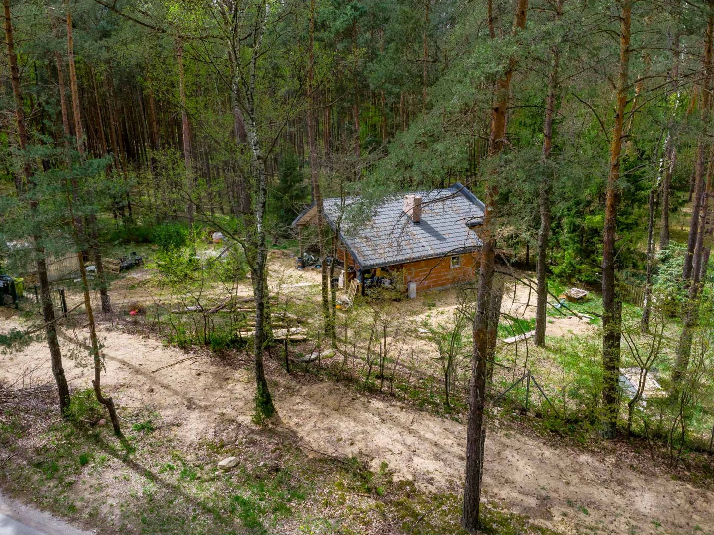 House under construction surrounded by forest – Łask area | 80 m² - Дім - Продаж - Łaski, Łask / Rokitnica