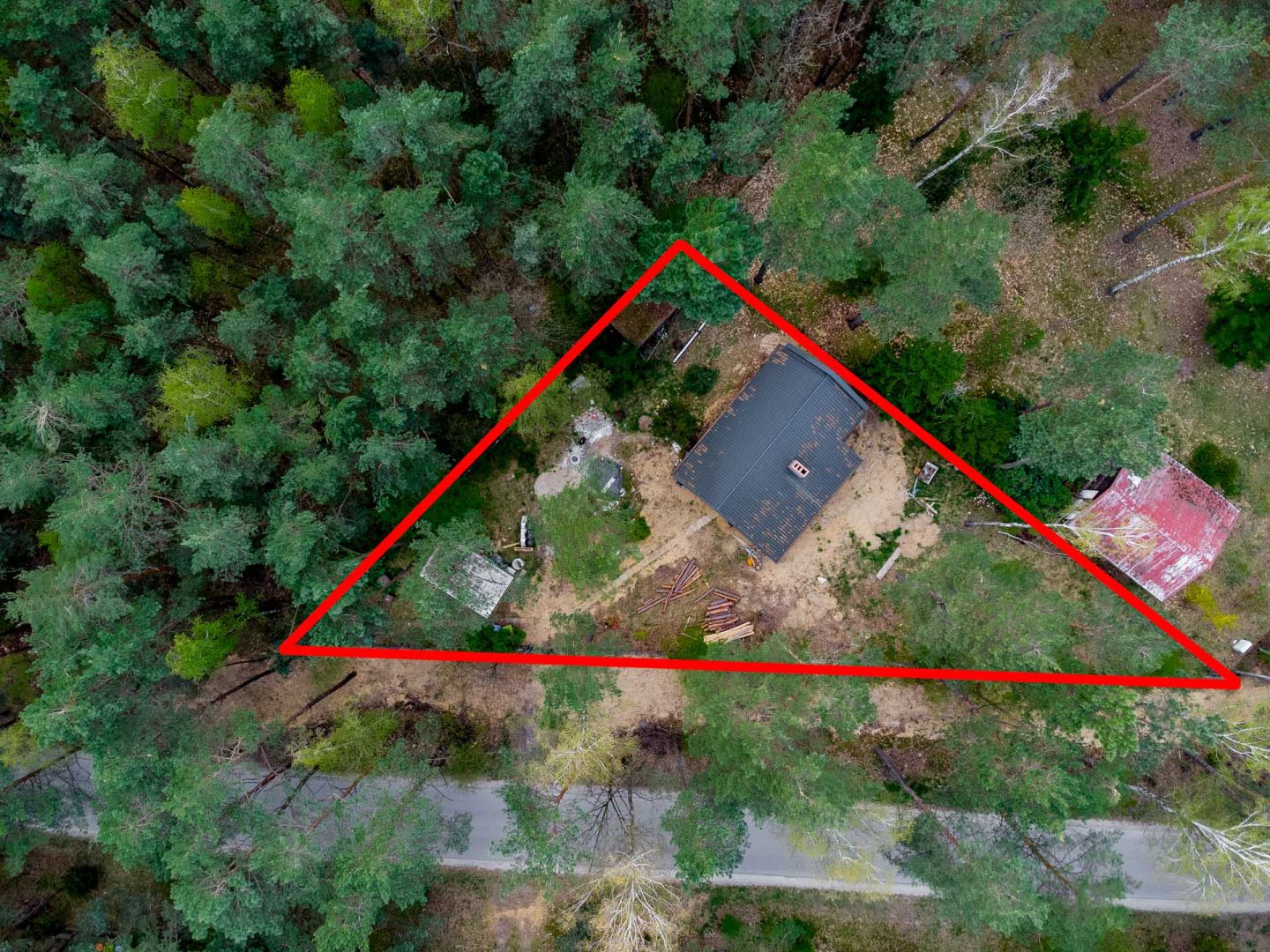 House under construction surrounded by forest – Łask area | 80 m² - Дім - Продаж - Łaski, Łask / Rokitnica