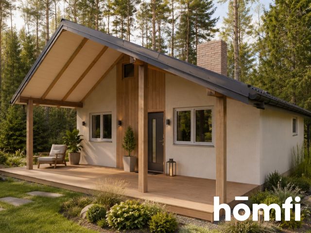 House under construction surrounded by forest – Łask area | 80 m² - House - Sale - Łaski, Łask / Rokitnica