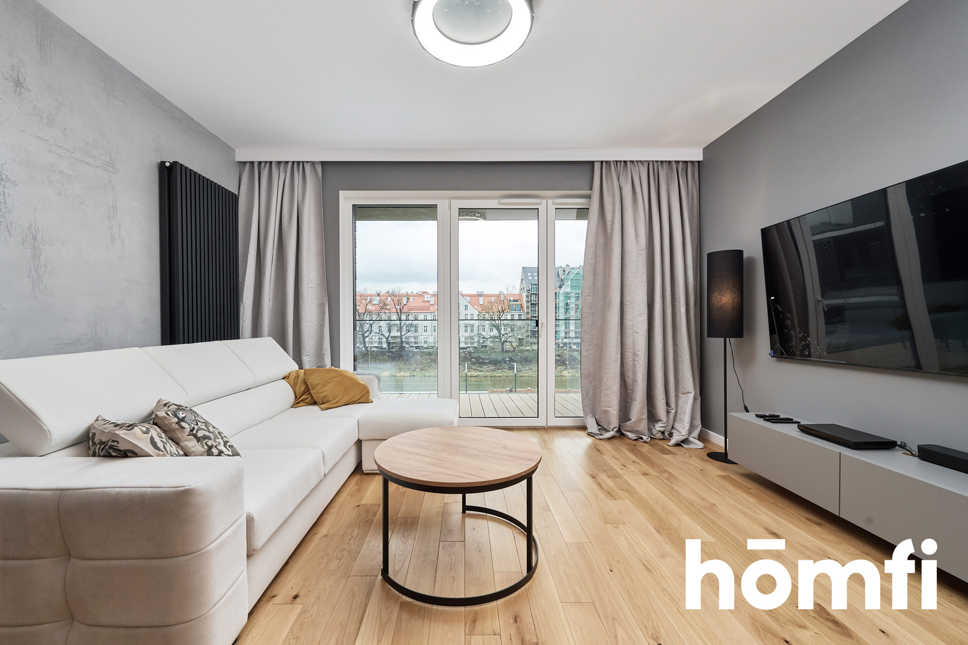 Klimatyzowany 3 pokojowy apartament z widokiem na Odrę i miejscem postojowym. - Mieszkanie - Wynajem - Wrocław, Kępa Mieszczańska