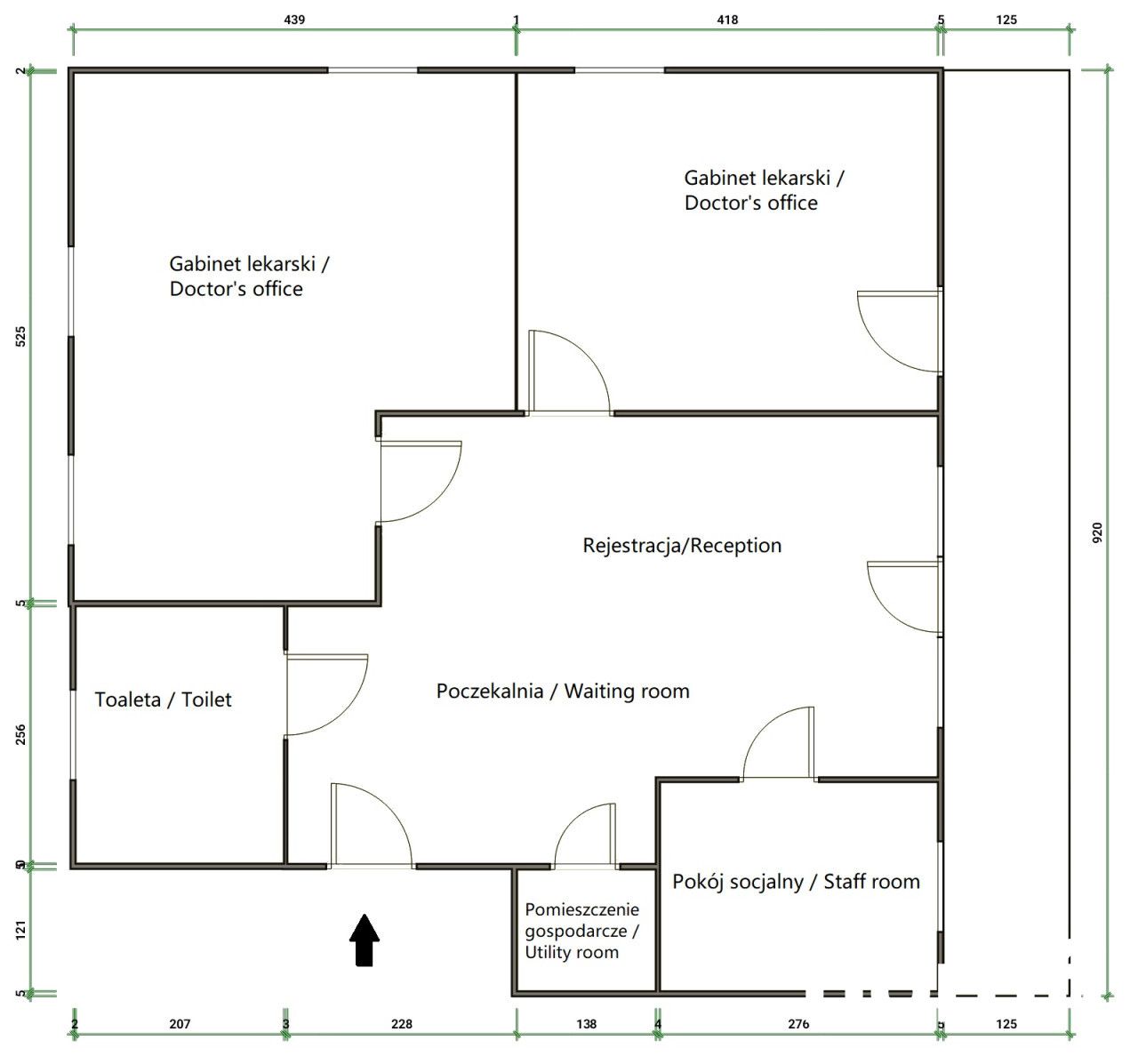 Commercial Unit 69 m² | Offices/Treatment Rooms | Zamość - Commercial premises - Rent - Zamość