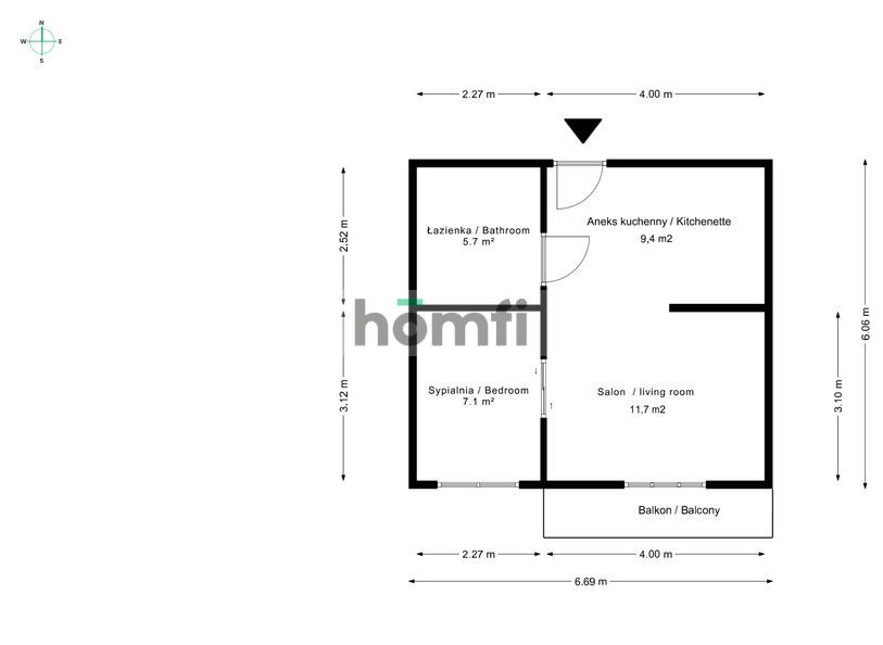 Modern 1-bedroom apartment with a garage and Odra river view - Apartment - Rent - Wrocław, Psie Pole