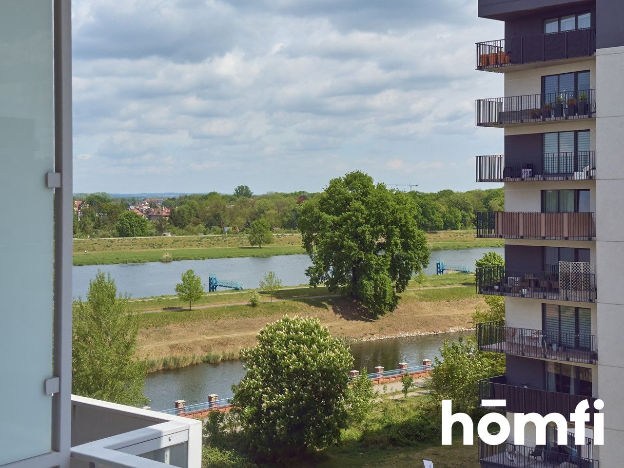 Modern 1-bedroom apartment with a garage and Odra river view - Apartment - Rent - Wrocław, Psie Pole
