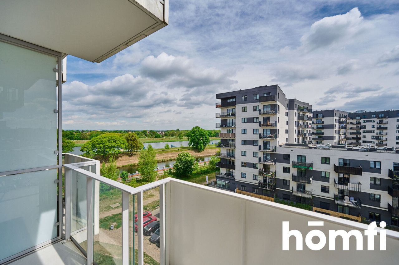 Modern 1-bedroom apartment with a garage and Odra river view - Apartment - Rent - Wrocław, Psie Pole