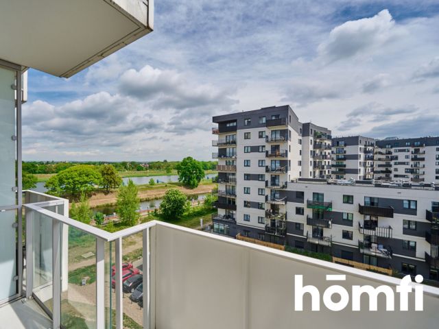 Modern 1-bedroom apartment with a garage and Odra river view - Apartment - Rent - Wrocław, Psie Pole