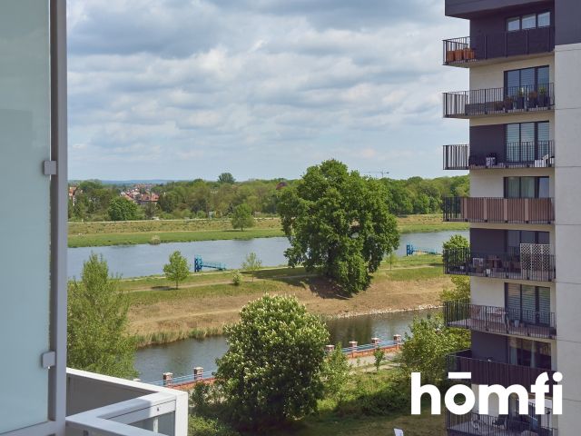 Modern 1-bedroom apartment with a garage and Odra river view - Apartment - Rent - Wrocław, Psie Pole