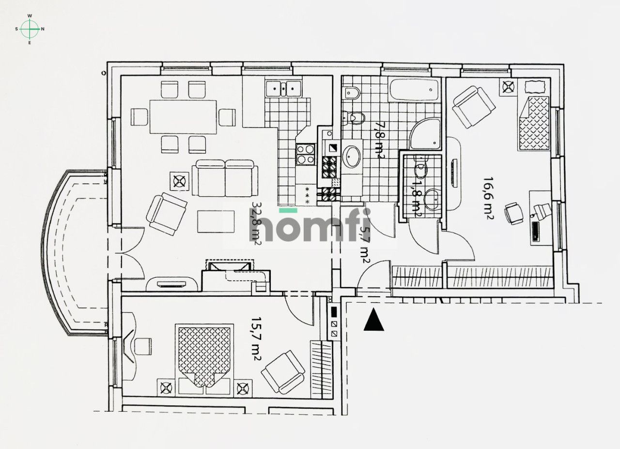 2-bedroom apartment with a fireplace in Straszyn - Apartment - Sale - Gdański, Pruszcz Gdański / Straszyn