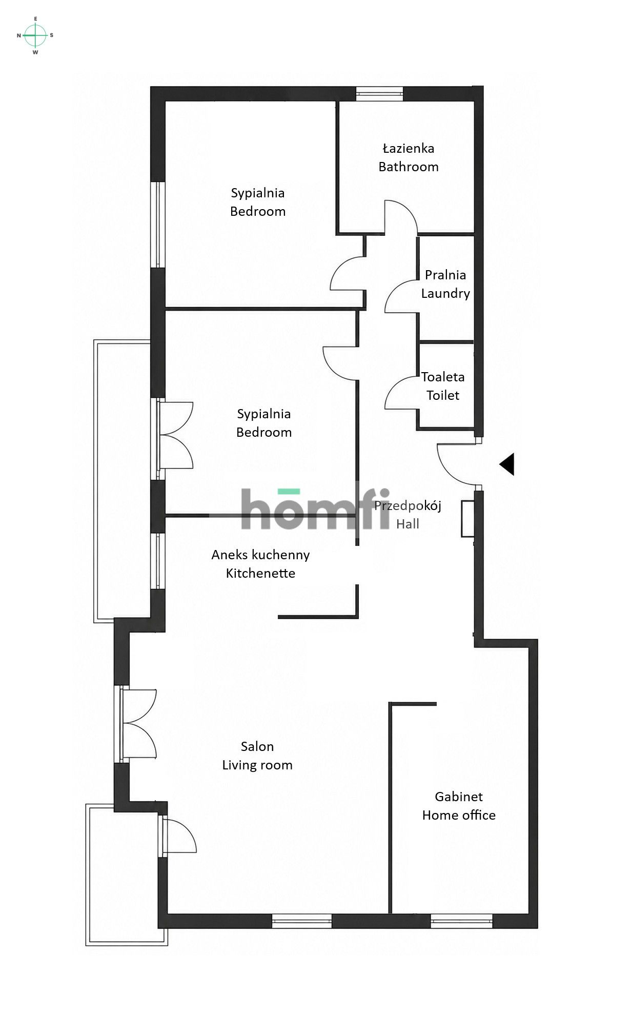 4 rooms | garage | Piękna Street | 2 balconies | 87 m² - Apartment - Rent - Wrocław, Krzyki / Tarnogaj