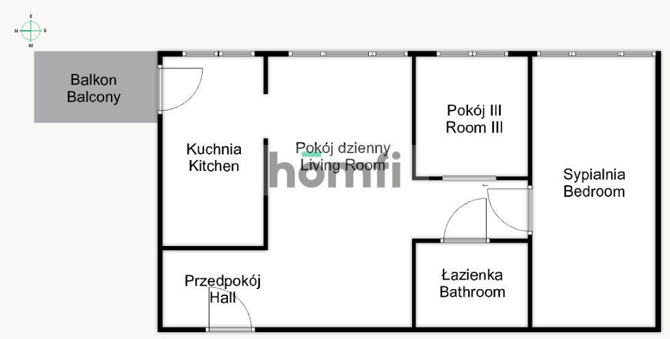 3 pokojowe I klimatyzacja I balkon I komórka lokatorska - Mieszkanie - Wynajem - Wrocław, Stare Miasto / Szczepin