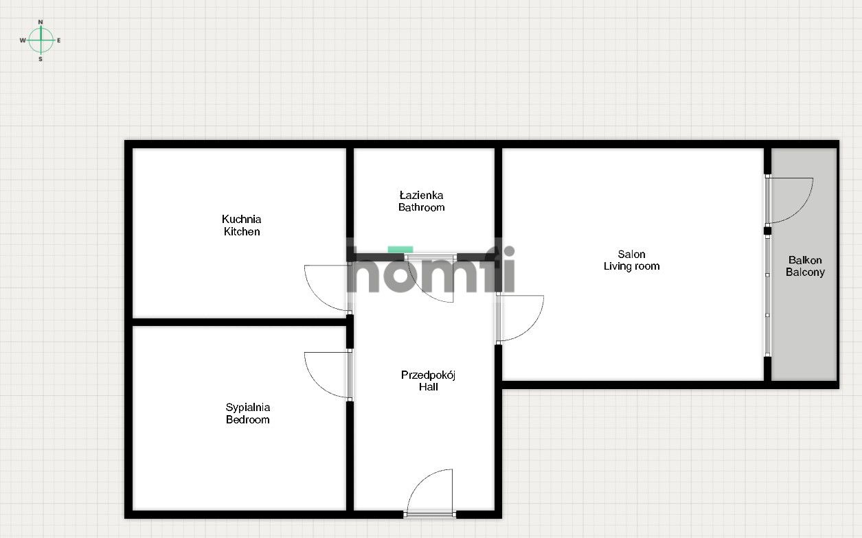 2-room with separate kitchen at Dworcowa street - Apartment - Rent - Wrocław, Krzyki / Przedmieście Oławskie