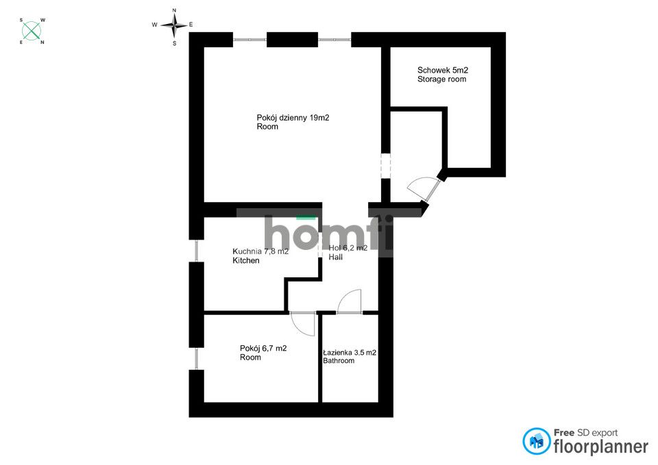 Two-room apartment | 49 m² | Raciborowice - Apartment - Sale - Krakowski, Michałowice / Raciborowice