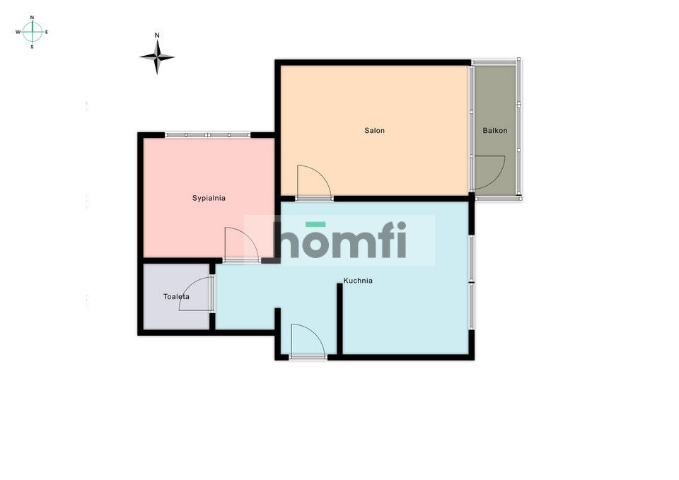 two-room, bright apartment in a quiet and green part of Mokotów - Apartment - Rent - Warszawa, Mokotów
