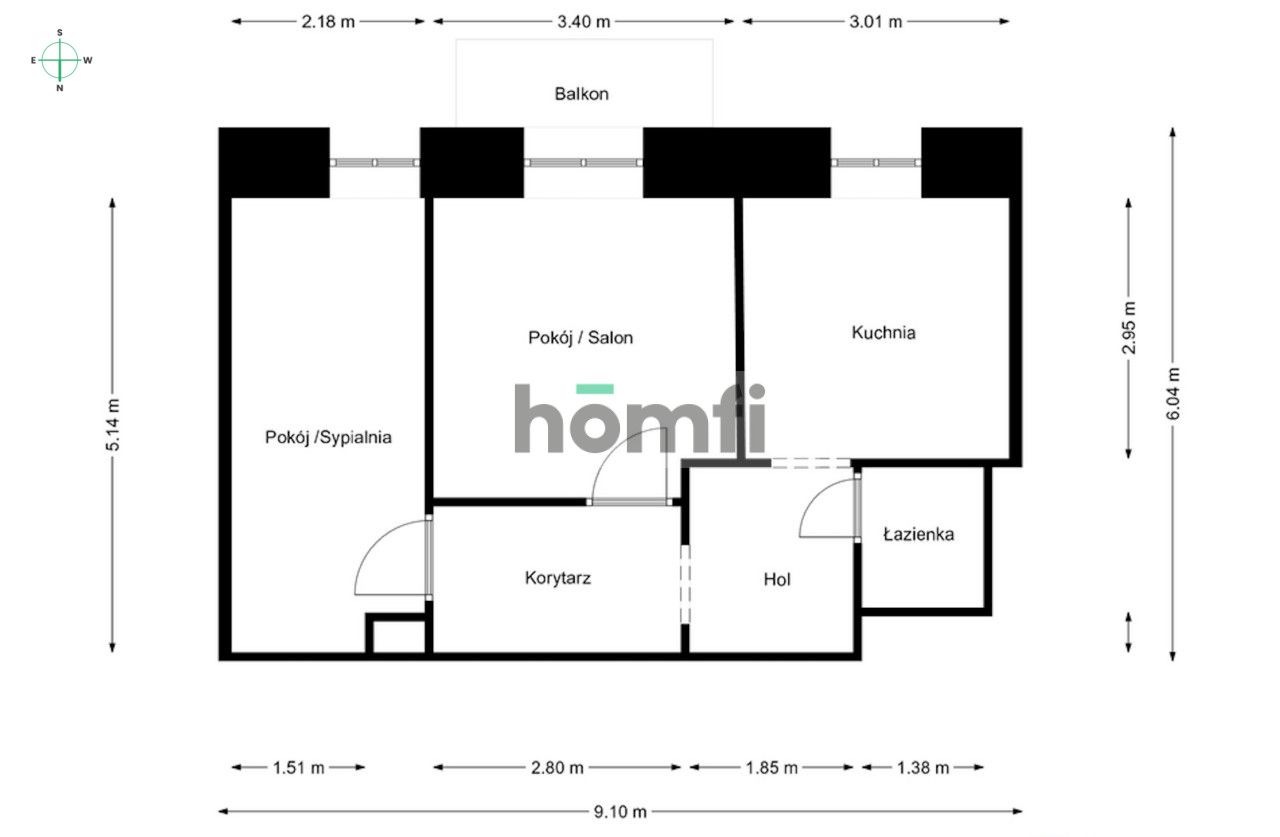 Two-room apartment in the city center of Lublin. - Apartment - Sale - Lublin, Śródmieście