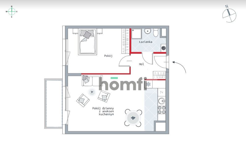Baltica Towers 2-pok., balkon, parking (VAT 23%) - Mieszkanie - Sprzedaż - Gdańsk, Brzeźno