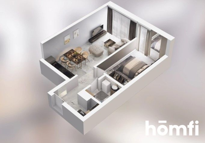 FOR SALE: Modern 1-bedroom apartment with western exposure and a balcony - City Łobzów - Apartment - Sale - Kraków, Krowodrza