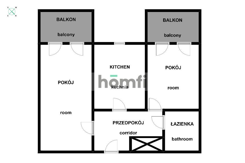 Ruczaj | Obozowa, 47m²: sunny 2-room apartment with a separate kitchen - Apartment - Rent - Kraków, Ruczaj